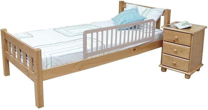 Safetots Holzbettschutz, Grau, 38cm hoch x 110cm breit, Bettgitter, Sicheres Kinderbettgeländer, Vor