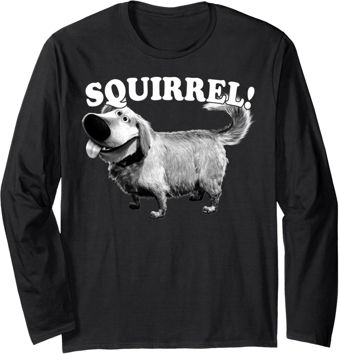 Disney Pixar Up Dug Squirrel Portrait Langarmshirt