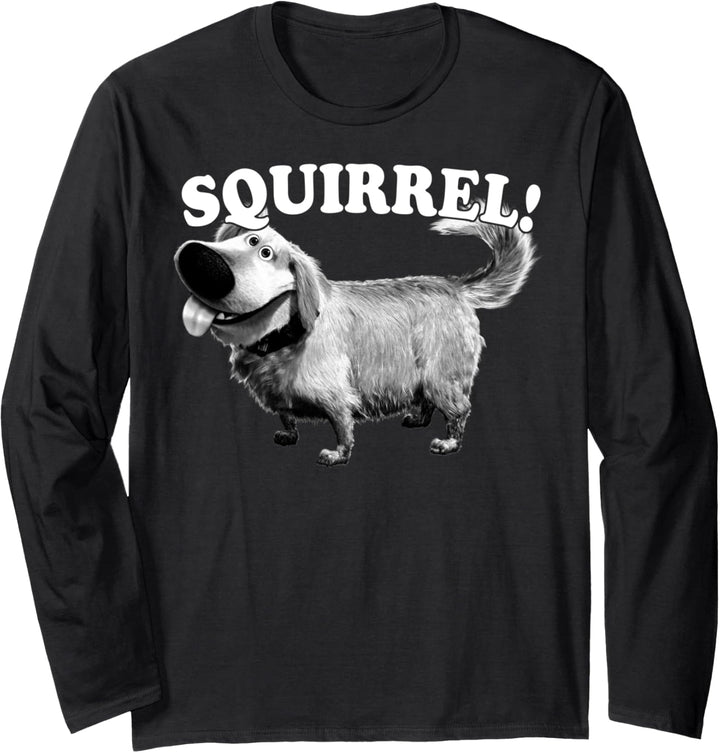 Disney Pixar Up Dug Squirrel Portrait Langarmshirt