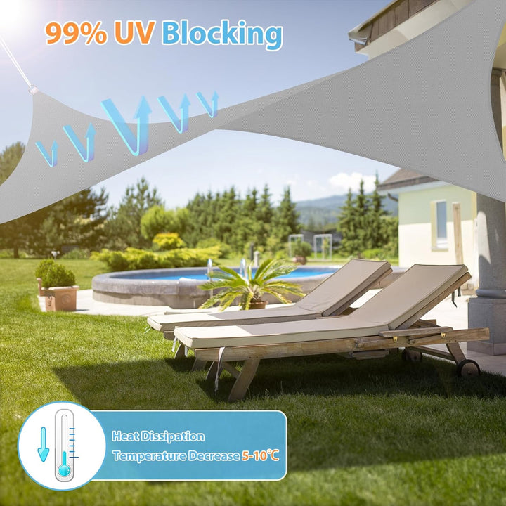 Sonnensegel 4x5m, Sonnenschutz Wasserdicht Windschutz Sonnensegel UV Schutz 99% Sunsegel mit Ösen Sc