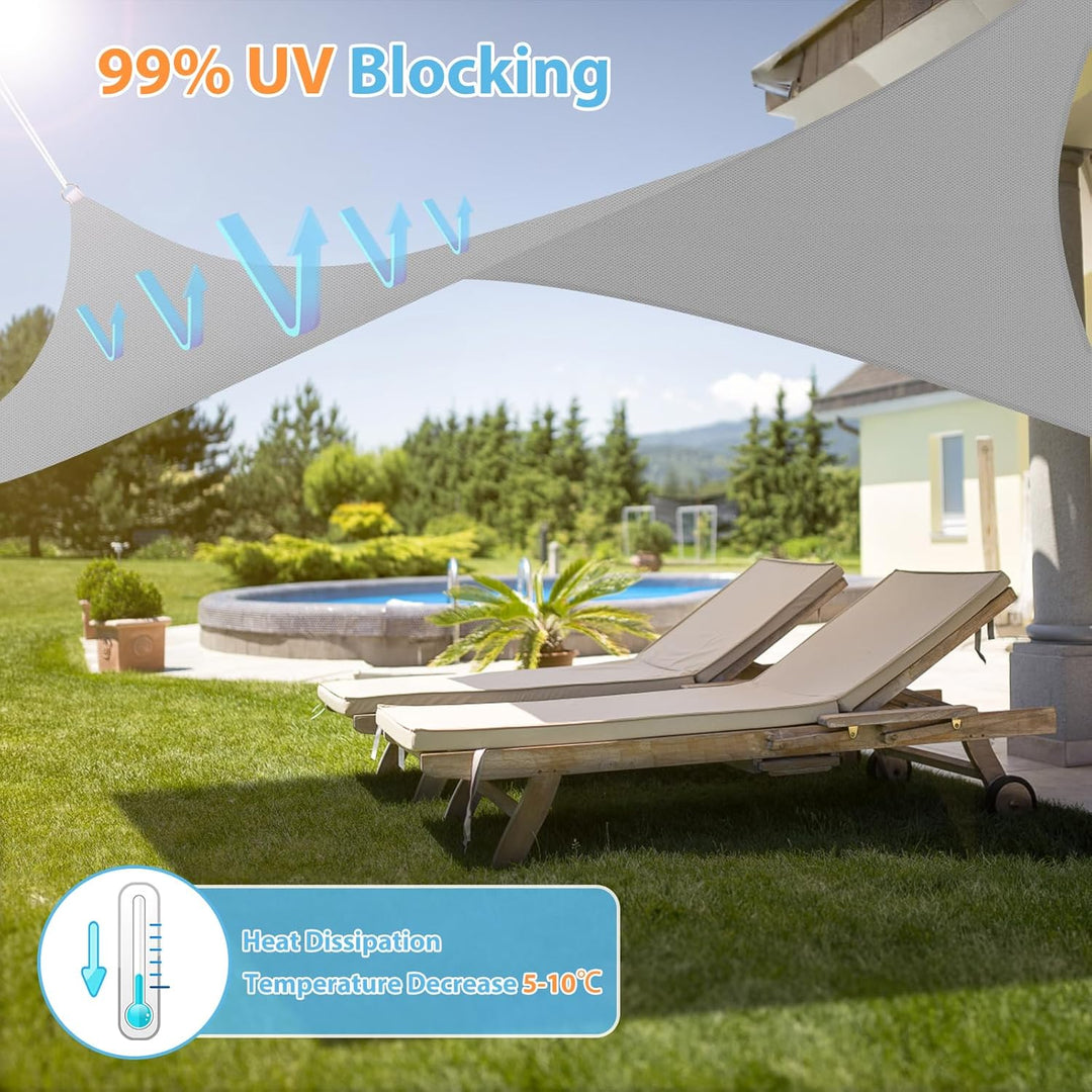 Sonnensegel 3x4m, Sonnenschutz Wasserdicht Windschutz Sonnensegel UV Schutz 99% Sunsegel mit Ösen Sc