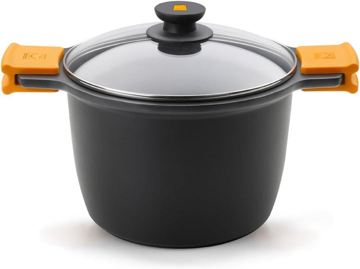 druckgegossenem Aluminium mit Deckel aus Glas orange 11.1 Effizienz anti-adhésif-ø 28 cm 28 cm, 28 c