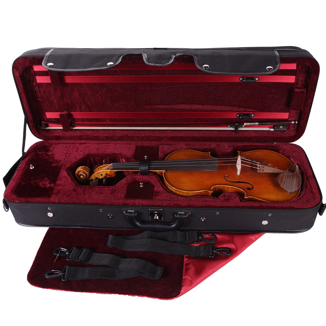 PACATO Livorno Violinetui 4/4 schwarz/rot
