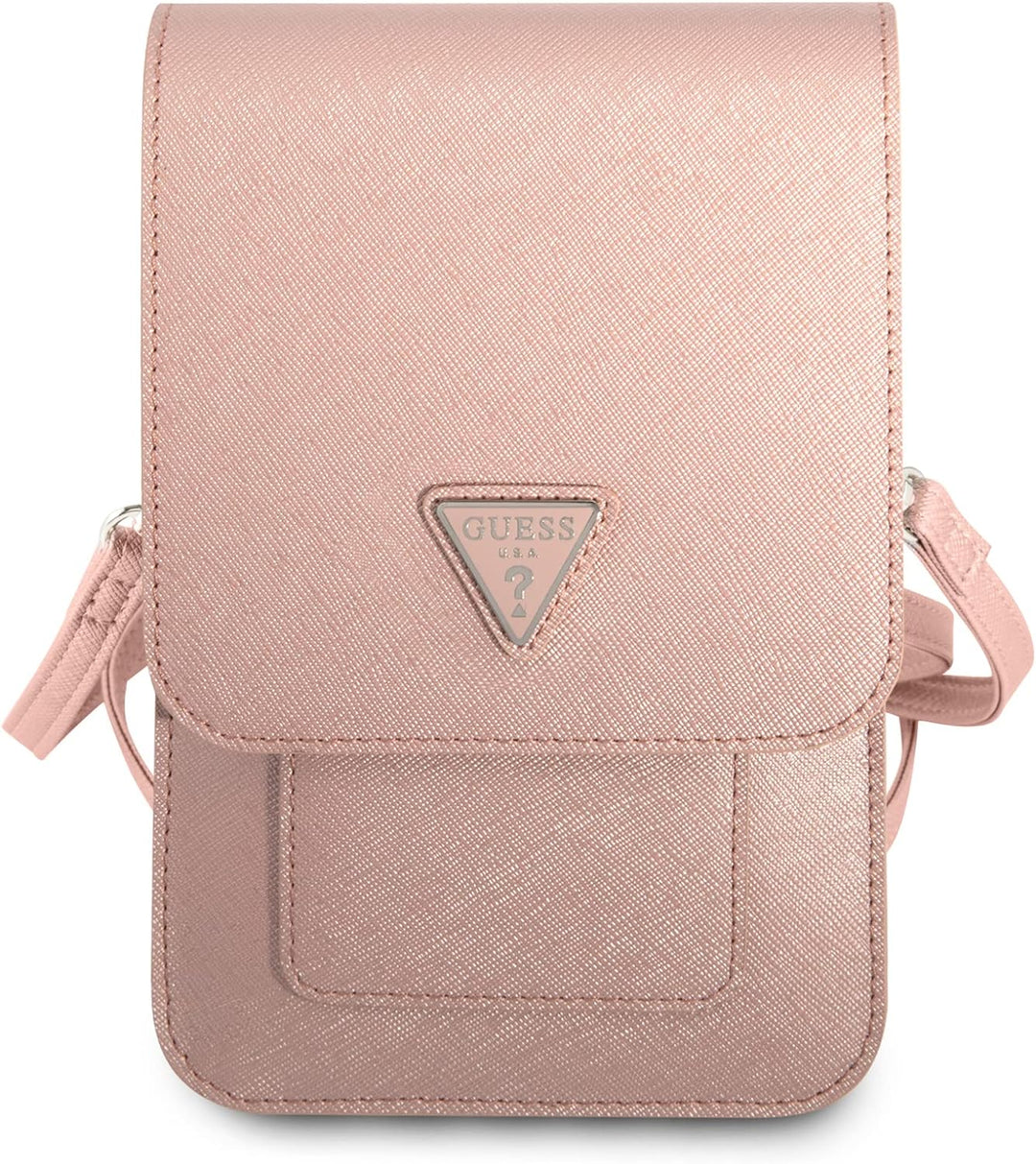 GUESS Unisex Tasche Guwbsatmgr Grau Saffiano Triangle Bi-Fold Wallet Rosa, Rosa