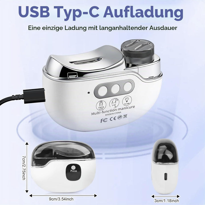 Elektrischer Nagelknipser, 4-in-1 Automatischen Nagelknipser, Electric Nail Clipper für Dicke Nägel