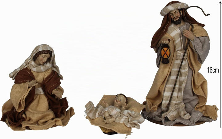 ZICOM Ankleidefigurenset Bethlehem, Krippenfiguren modern ca. 16cm 10-TLG. Polyresin bekleidet