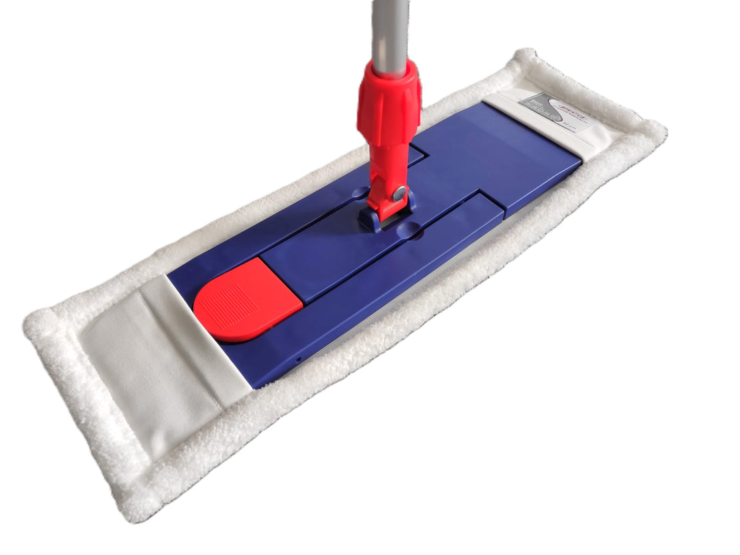 BaWoTec Premium Bodenwisch-Set Komplettset Profi Mikrofaser 50 cm Klapphalter Magnet Teleskopstiel A