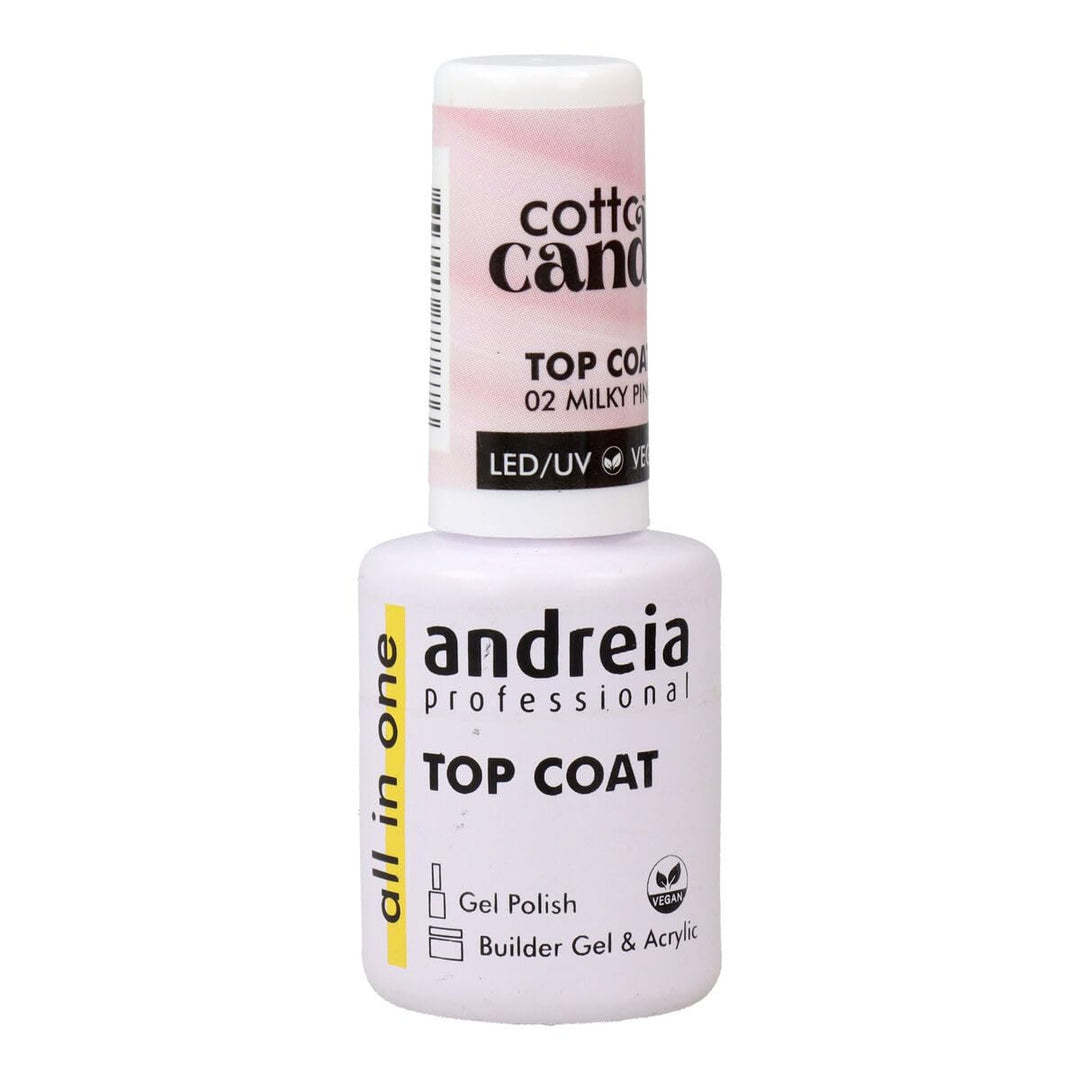 Andreia Cotton Candy Top Coat Nagellack Versiegelung Nr. 02 Milky Pink 10,5 ml