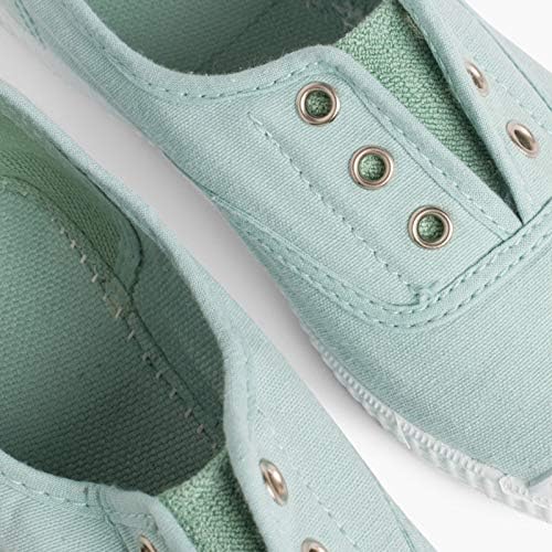 Pisamonas Leinwand-Sneakers Ohne Schnürsenkel Mit Gummispitze Aquamarin 21 EU, Aquamarin 21 EU