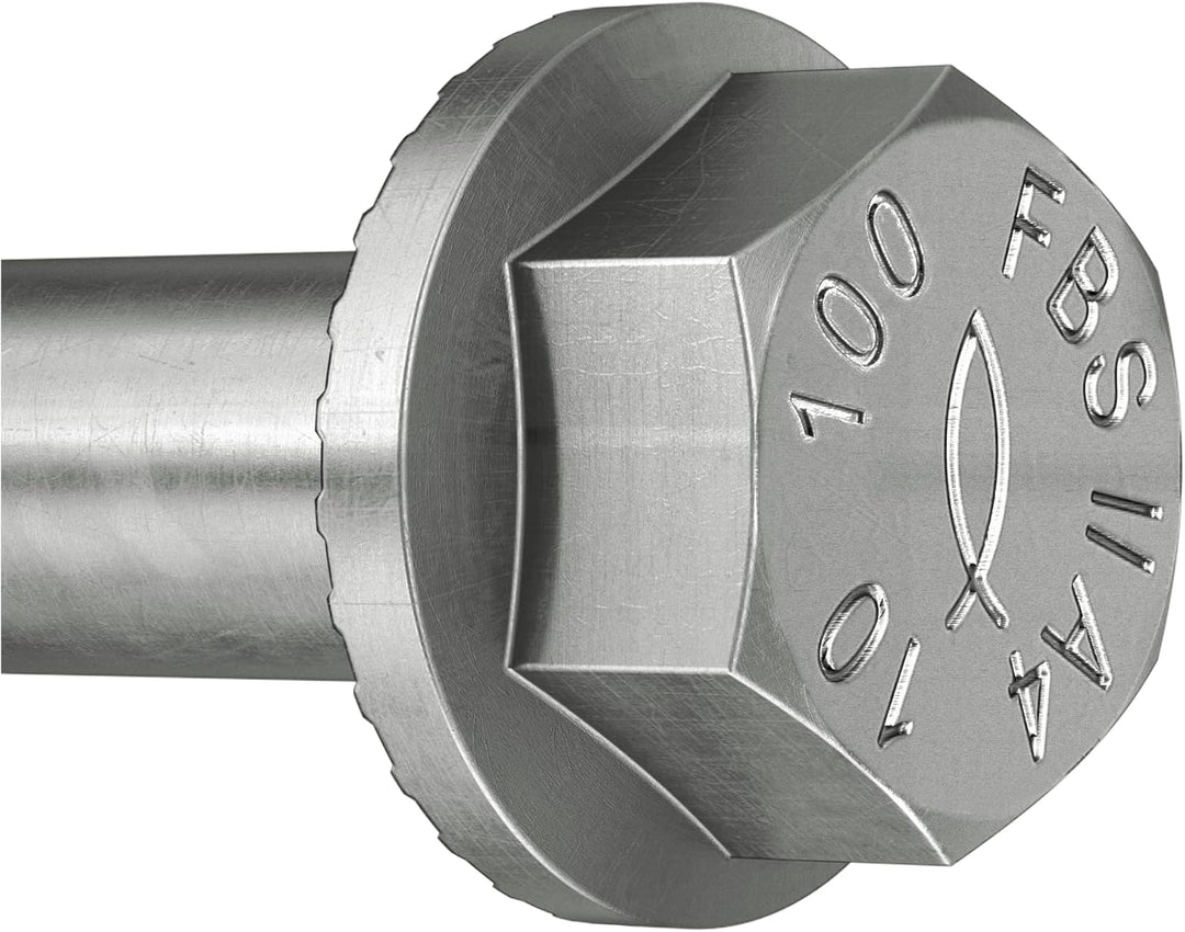 fischer UltraCut FBS II 10x70 15/5/- US Sechskant aus Edelstahl, leistungsstarke Betonschraube mit g