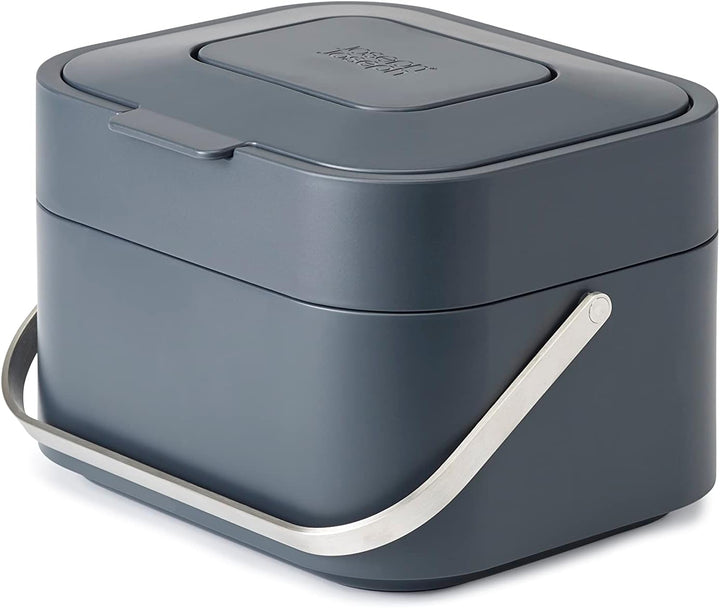 Joseph Joseph Stack 4 - Komposteimer küche, biomülleimer mit Geruchsfilter und deckel, Plastik, 4 Li