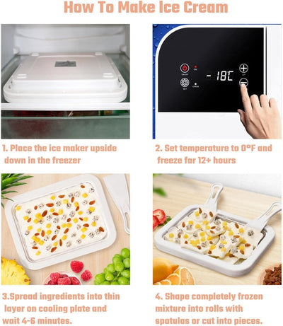 Eisplatte zum eis machen, Ice Rolls Maschine, Ice Cream Rolls Maker, Eisplatte Eis Rolls, Ice Cream