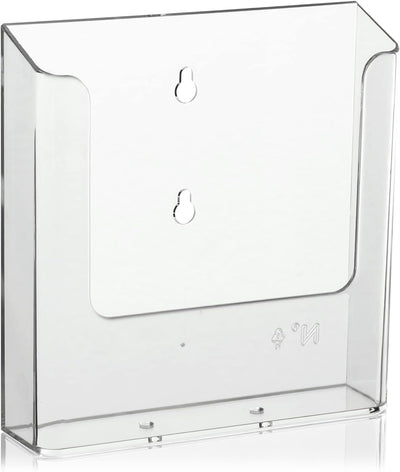 10 Stk. DIN A5 Wandprospekthalter, transparenter Flyerhalter zur Wandmontage, Wand-Prospekthalter fü