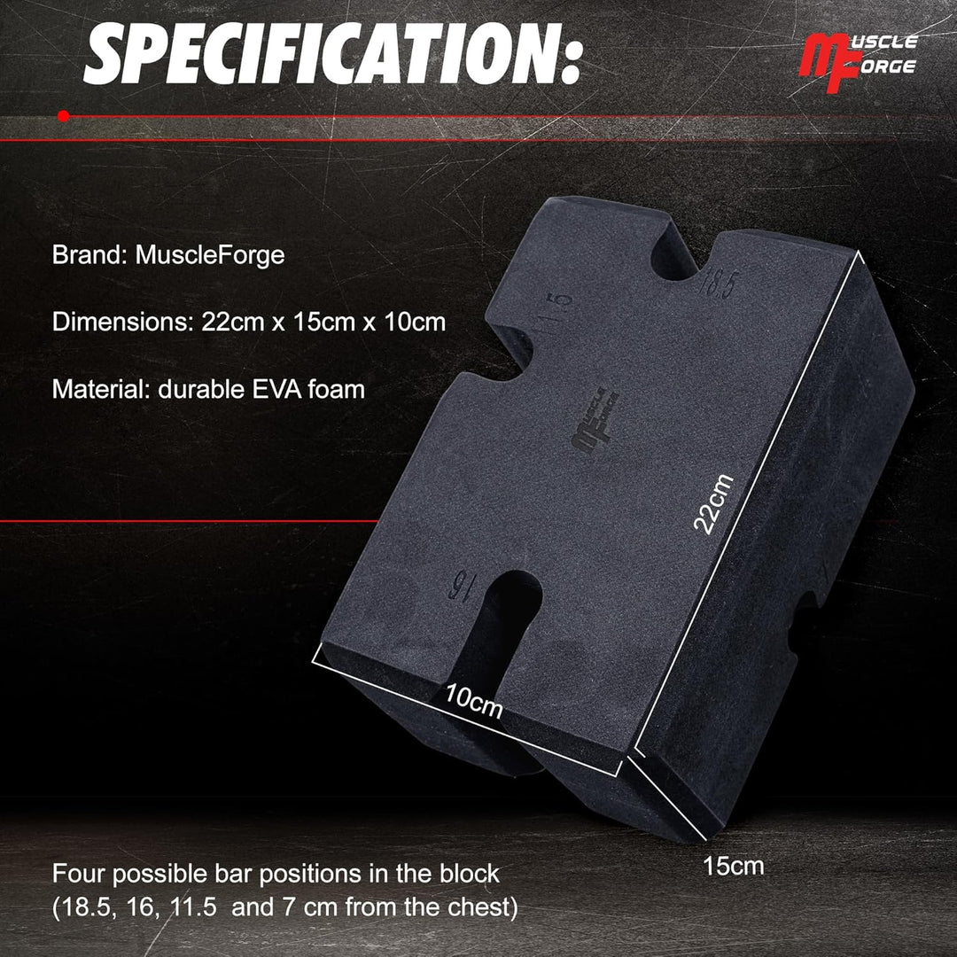 MuscleForge® Bankdrückblöcke, Bankdrücken Trainingsblock, Bankdrückbrett für Kraftdreikämpfer, Gewic