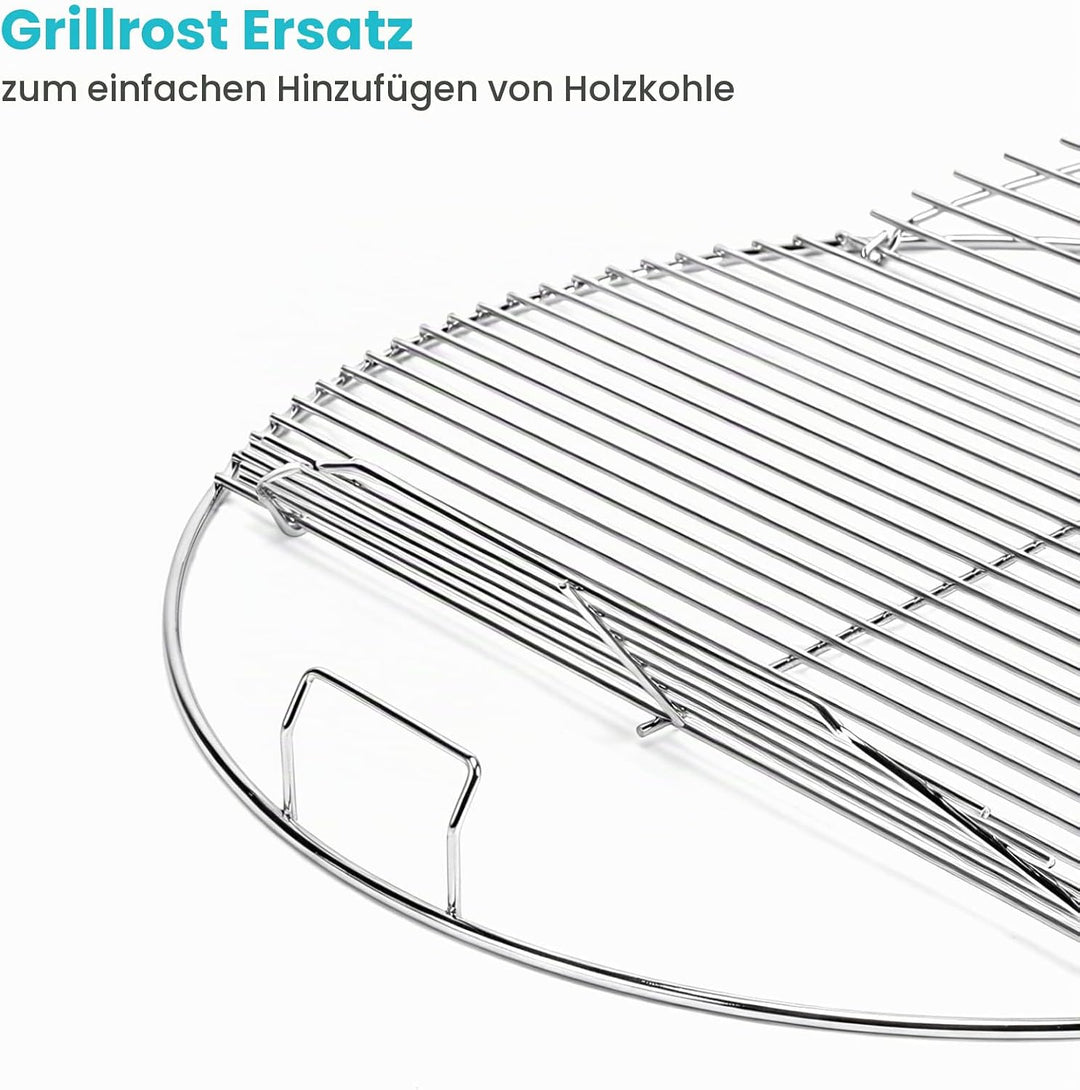GRISUN Grillrost Rund 54,6 cm klappbar, Ersatz für Weber 57 cm Holzkohlegrill, One-Touch, Performer,