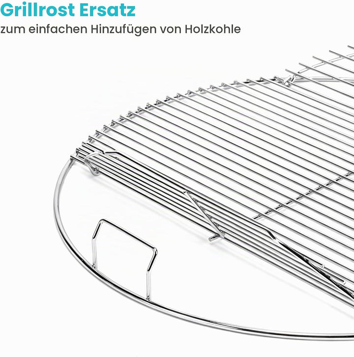 GRISUN Grillrost Rund 54,6 cm klappbar, Ersatz für Weber 57 cm Holzkohlegrill, One-Touch, Performer,