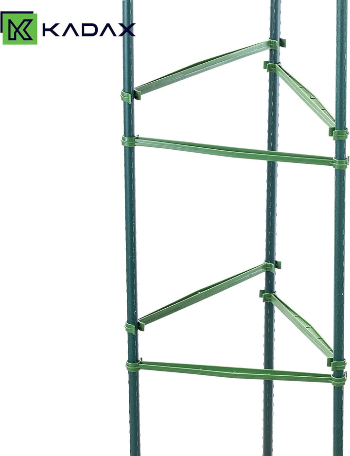 KADAX 10er Set Pflanzstab Verbinder Ø 16 mm, Verbindungselemente für Rankhilfen, Ranktürme und Pflan