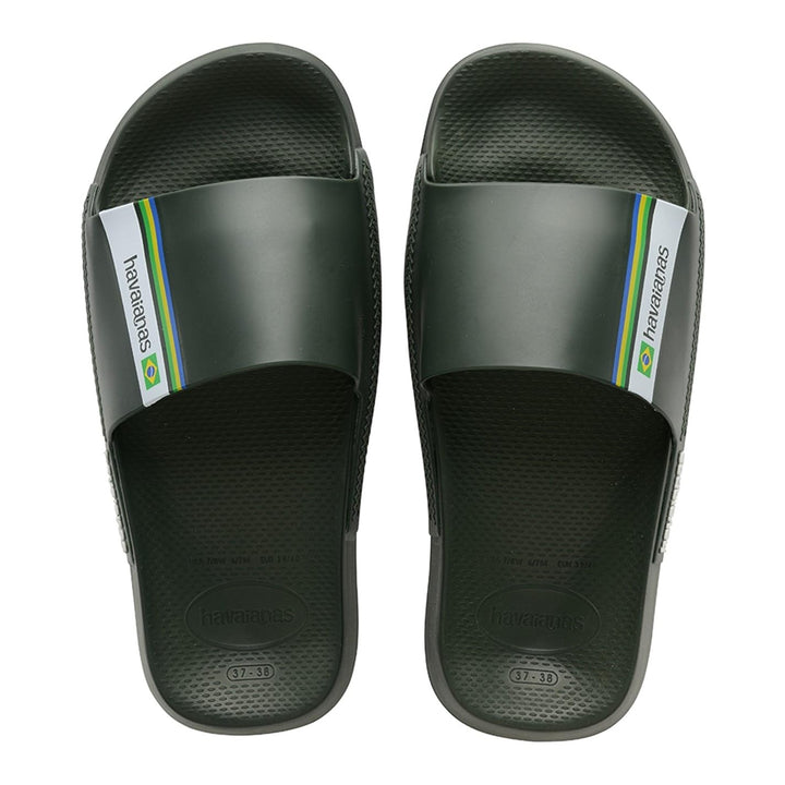 Havaianas Unisex Slide Brasil Schiebe-Sandalen 33/34 EU Green Olive, 33/34 EU Green Olive