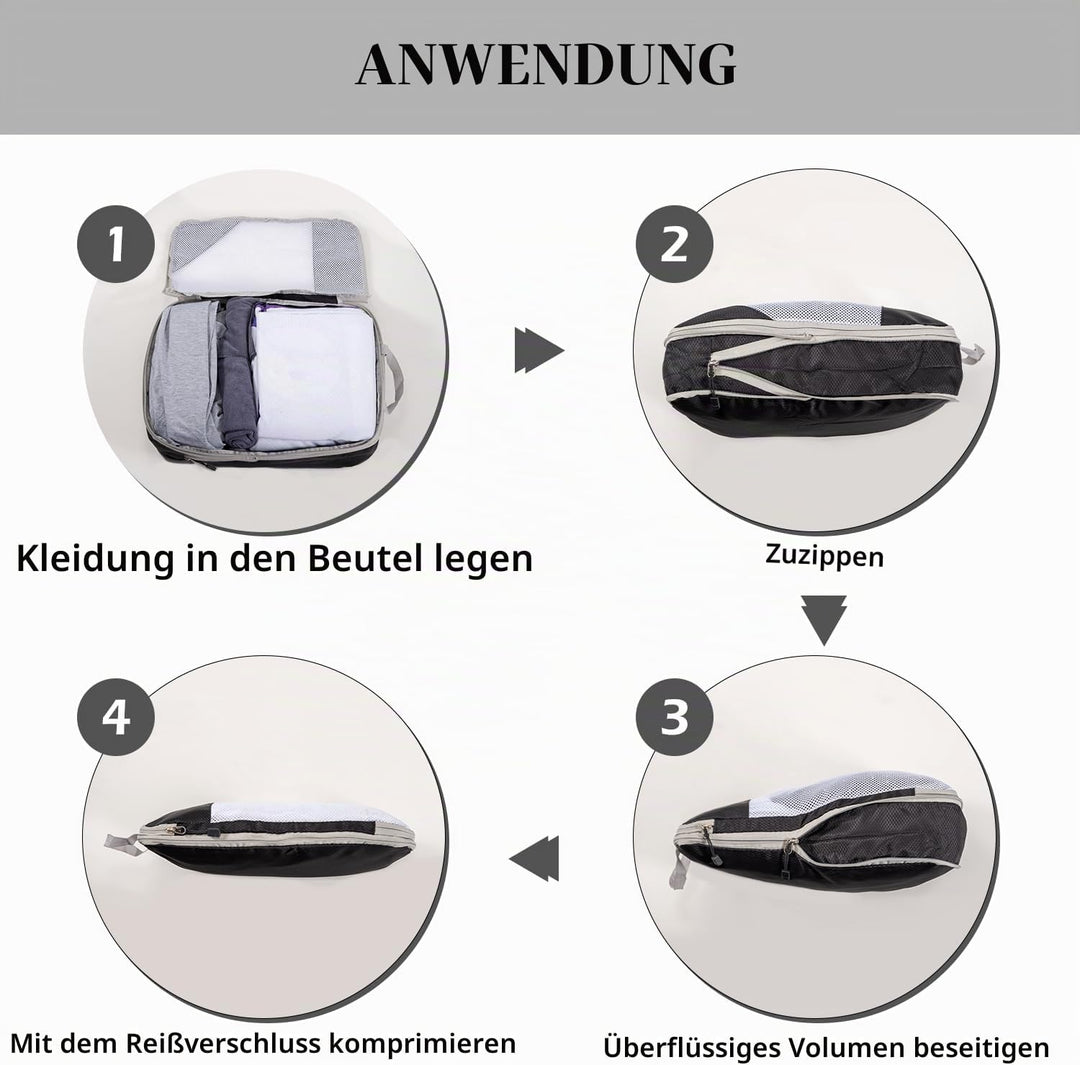 Organizer für Koffer, Aufbewahrung, Koffer, Organizer, Kompressionstasche, Reisetasche, wasserdicht,