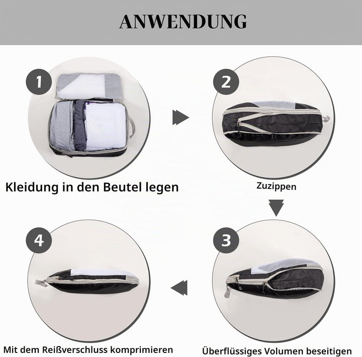 Organizer für Koffer, Aufbewahrung, Koffer, Organizer, Kompressionstasche, Reisetasche, wasserdicht,