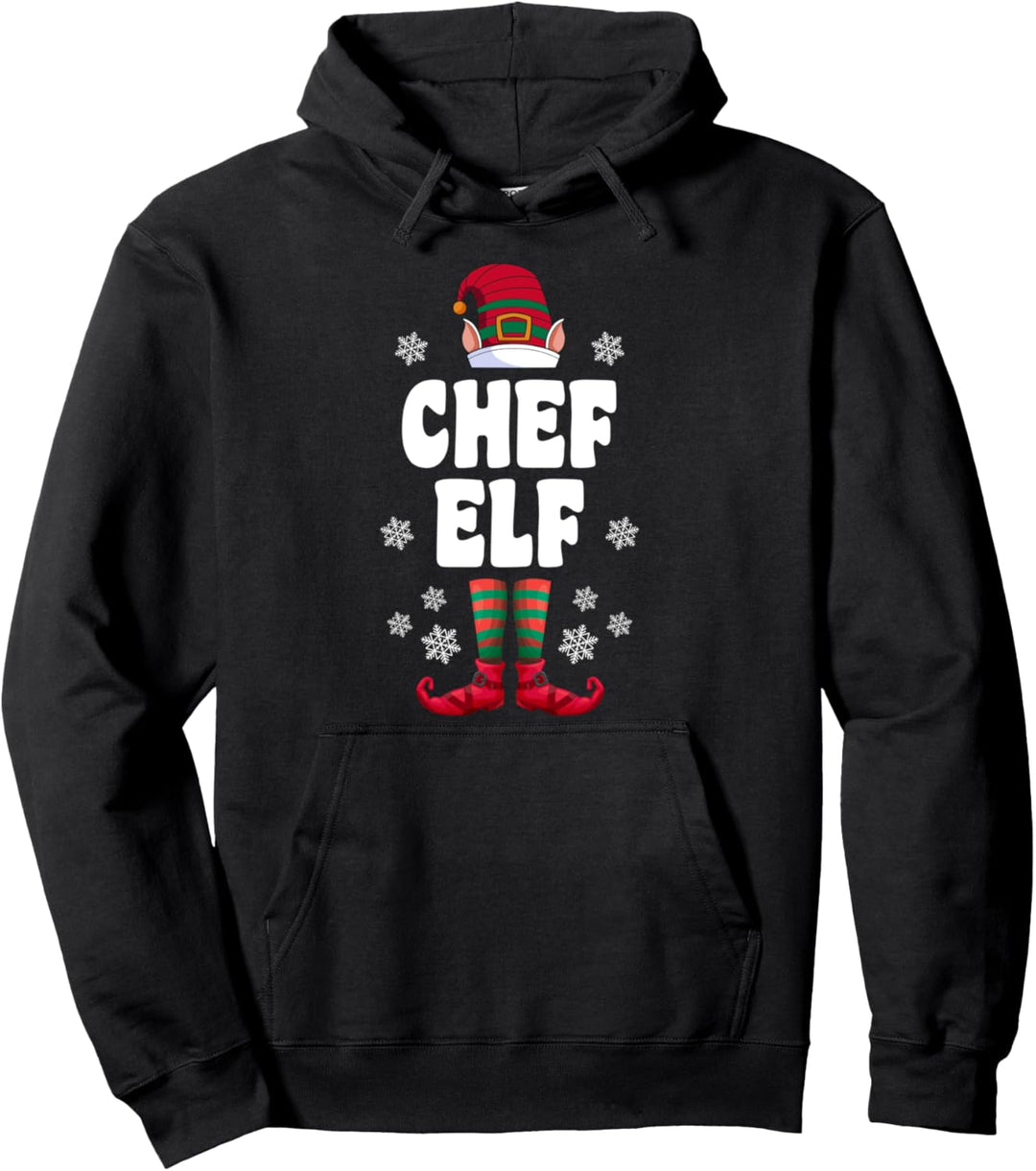 Chef Elf Elfen Familien Outfit Weihnachten Weihnachtself Pullover Hoodie