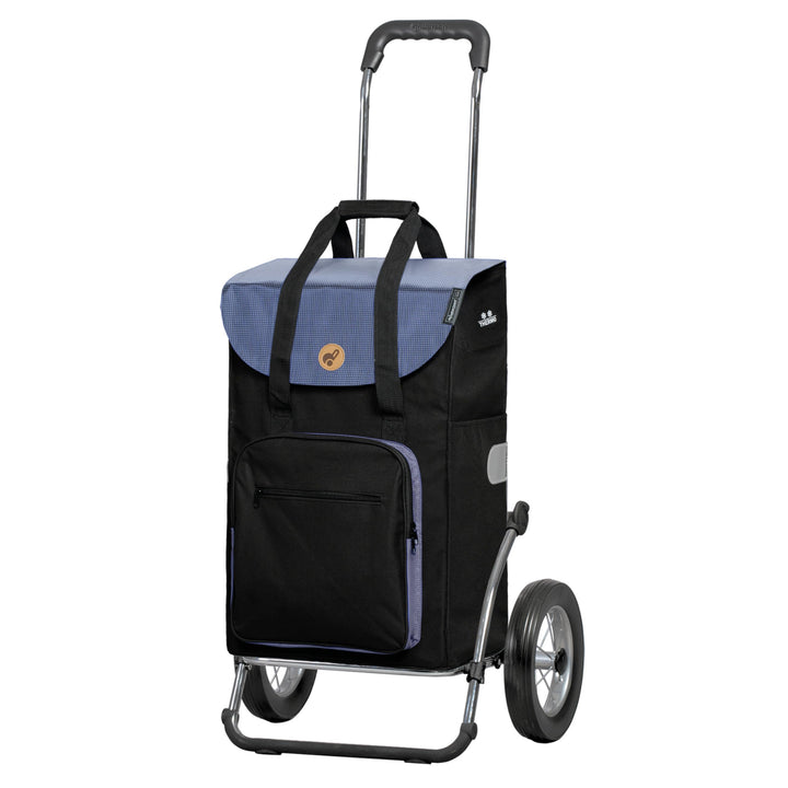 Exklusiv Andersen Einkaufstrolley - Royal Shopper Stahlgestell Wismar schwarz/blau 45 L - klappbar -