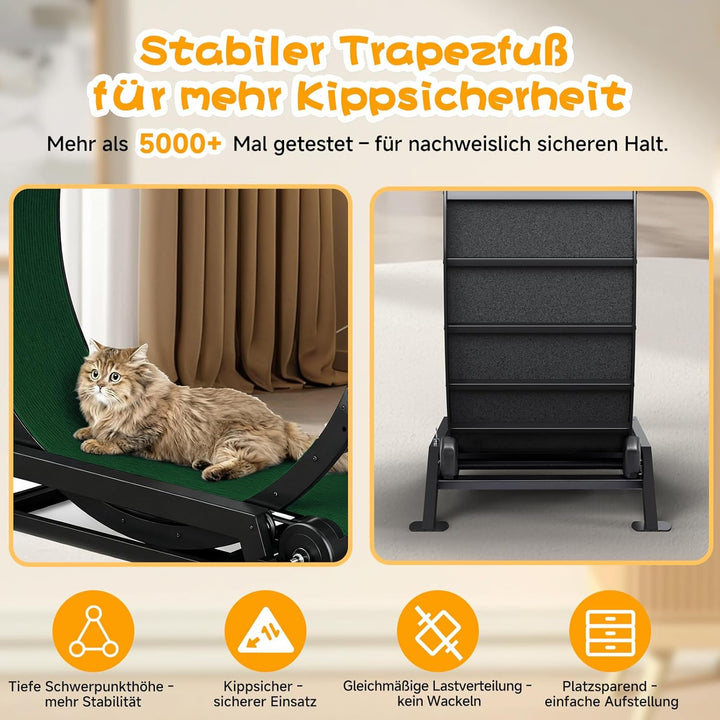 GTPLAYER Katzenlaufrad, laufrad Katze, Extra grosser 100 cm, ultraleises Laufrad mit Abnehmbarer Tep