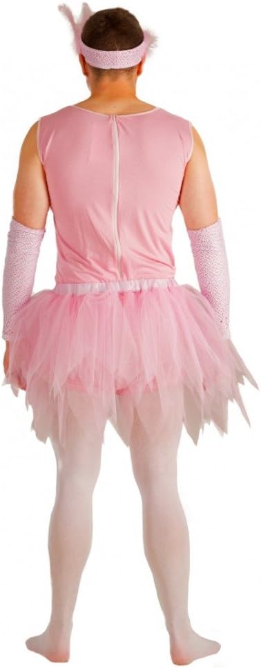 Krause & Sohn Kostüm Ballerina für Männer M- XL Body Tüllrock Armstulpen rosa Männerballett, L