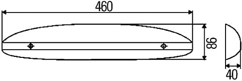 HELLA 2XT 008 929-001 Einstiegleuchte - Halogen - 12V - C5W - Anbau - Lichtscheibenfarbe: glasklar