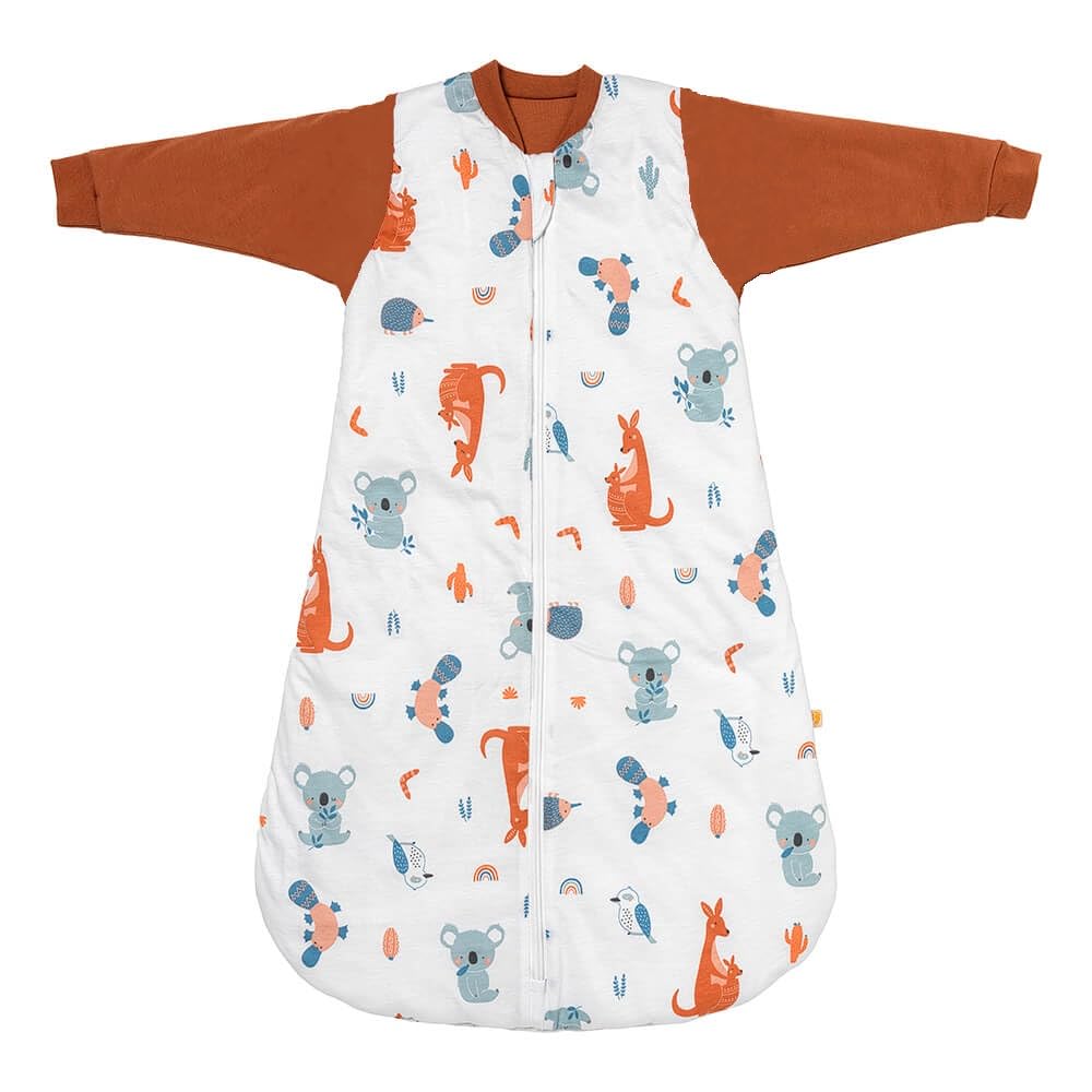schlummersack Schlafsack Baby Winter 90 cm Känguru | Babyschlafsack mit Ärmel 3.5 Tog Baby Schlafsac