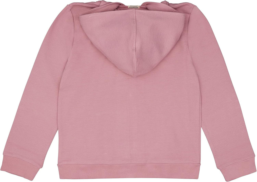 loud + proud Unisex Kinder Kapuzenjacke Rippenstruktur, GOTS Zertifiziert Tierdruck Print 74-80 Aste