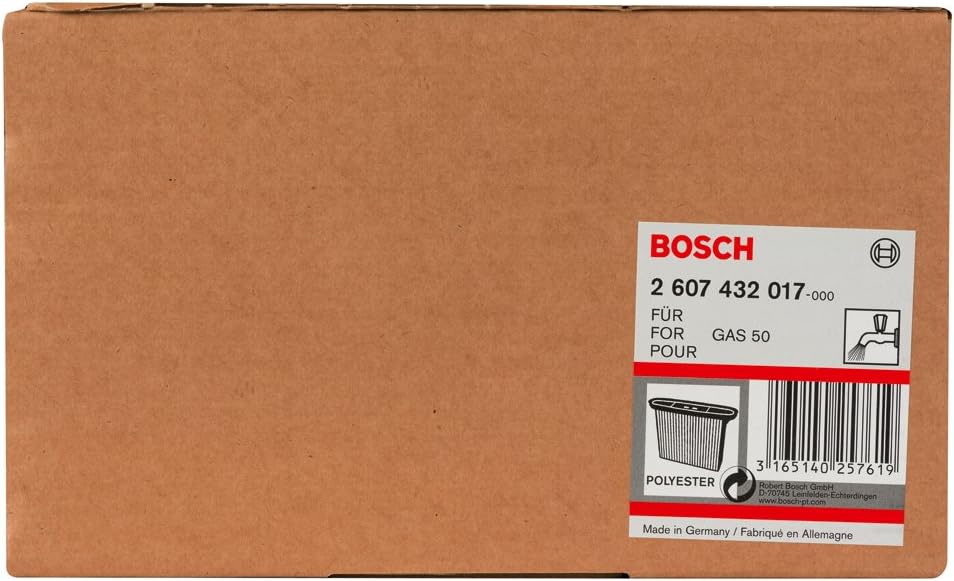 Bosch Professional Zubehör 2607432017 Polyester-Faltenfilter 8600 cm², 257 x 69 x 187 mm