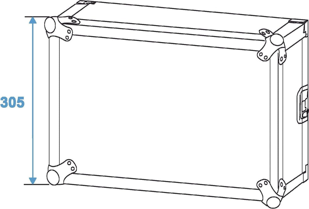 ROADINGER Verstärkerrack PR-2, 6HE, 47cm tief | Flightcase für 483-mm-Geräte (19") | mit mehrschicht