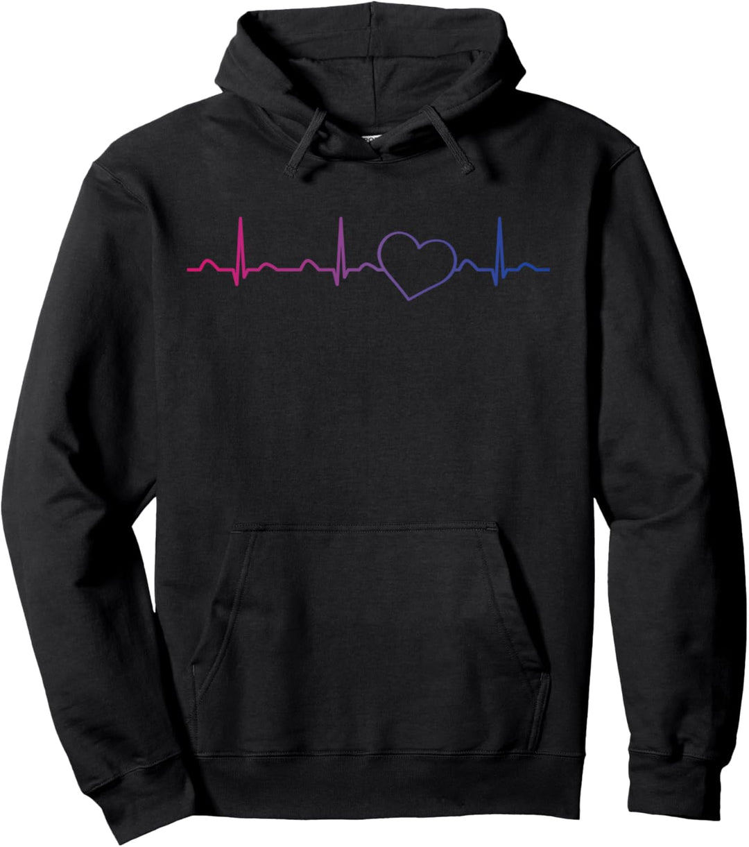 Bisexueller Herzschlag süsses LGBTQ Pride Month Geschenk Pullover Hoodie