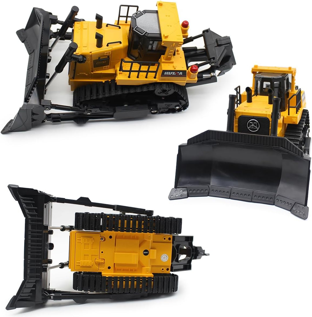 fisca Ferngesteuerter Bulldozer, RC 1/16 Voll funktionsfähiges Baufahrzeug Ferngesteuerter Schwerer