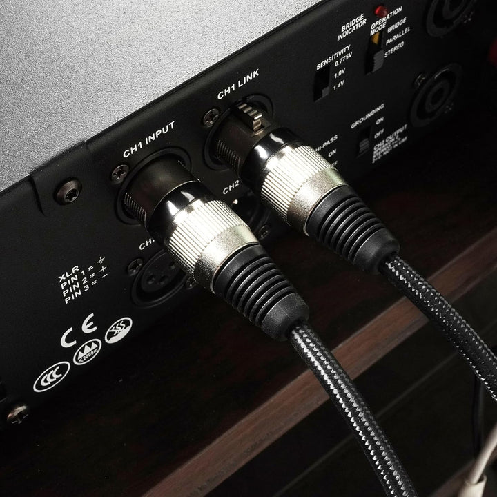XLR Mikrofonkabel, Nylongeflecht Premium Symmetrisches XLR Kabel, 3 Pin DMX Microphone Connection Ca