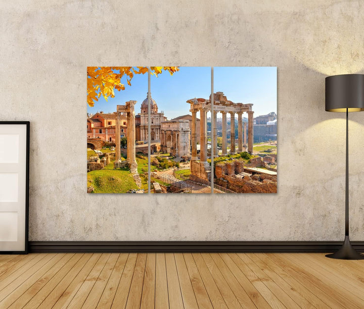 islandburner Bild auf Leinwand Römische Ruinen In Rom Im Frühjahr Italien Bilder Wandbilder Poster L