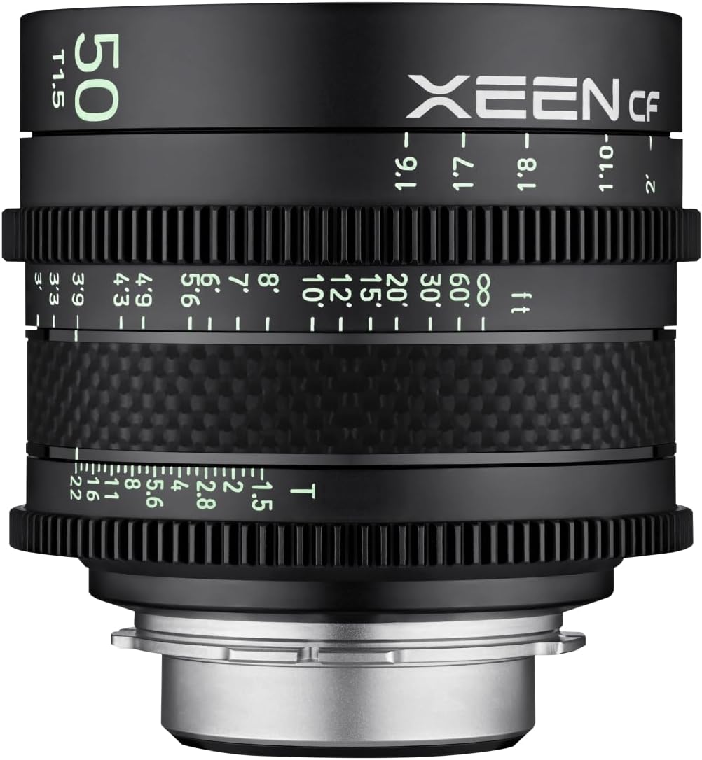 XEEN CF Cinema 50mm T1,5 PL Vollformat – professionelles Cine-Objektiv – Carbon Linsenzylinder – ext