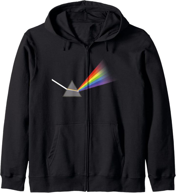 Prisma mit Regenbogenfarben und weissem Lichtstrahl Design Kapuzenjacke