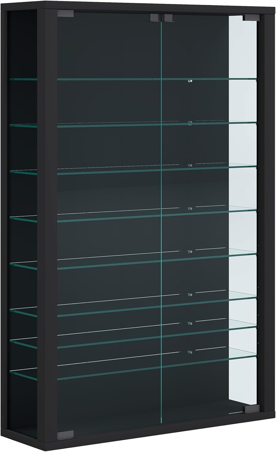 VCM Glasvitrine hängend | Vitrine Glas mit ESG-Sicherheitsglas | Masse: H. 91 x B. 59 x T. 18 cm | H