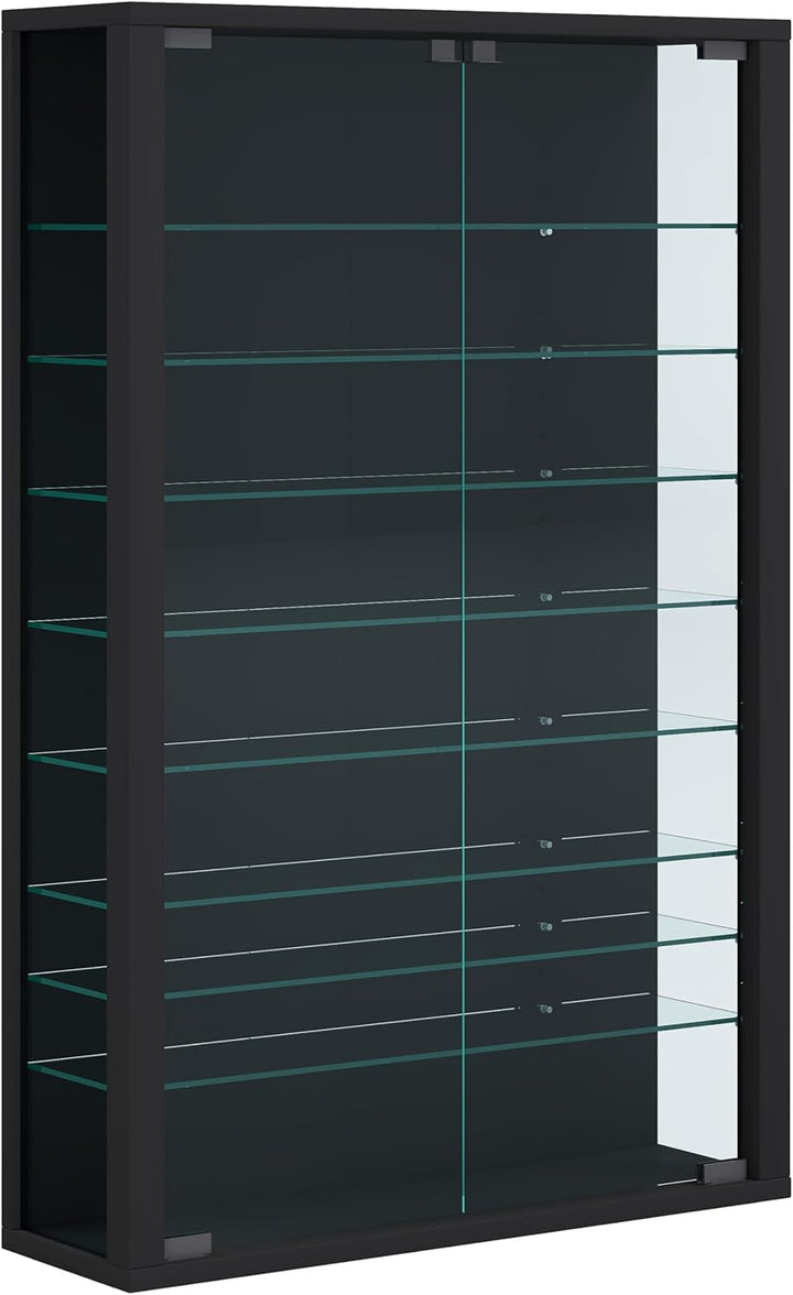 VCM Glasvitrine hängend | Vitrine Glas mit ESG-Sicherheitsglas | Masse: H. 91 x B. 59 x T. 18 cm | H