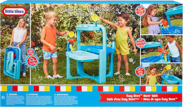 little tikes Easy Store Wassertisch - Faltbares Outdoor-Spielset mit Zubehör für Wasserspass - Lässt