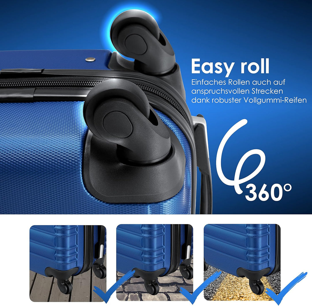 KESSER® 4tlg. Hartschalenkofferset Hard Shell Basic Hartschalenkoffer Trolley Koffer Reisekoffer Rei