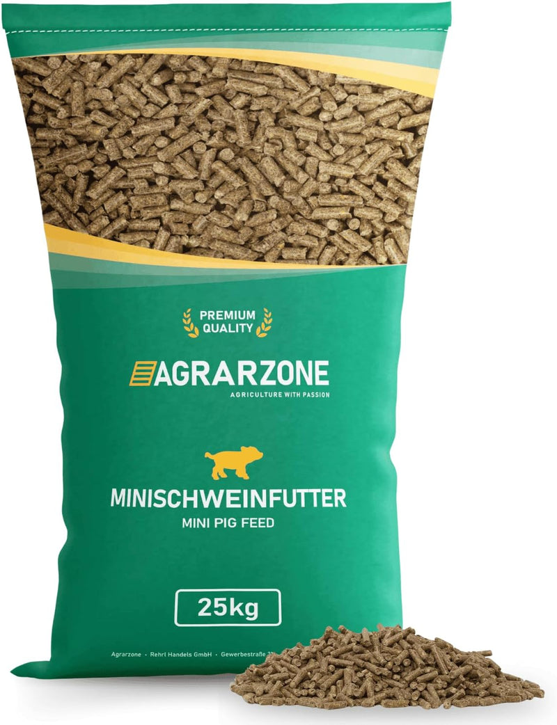 Agrarzone Minischweinfutter Pellets 25 kg - Weizen Schweinefutter 25KG für Minischweine und Zwergsch