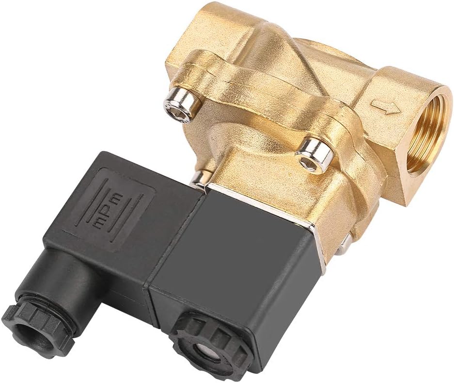 G 1/2" Magnetventil Stromlos geschlossen, Magnetventil DC 24 V Zwei Port Vorgesteuerte Luft Öl Wasse