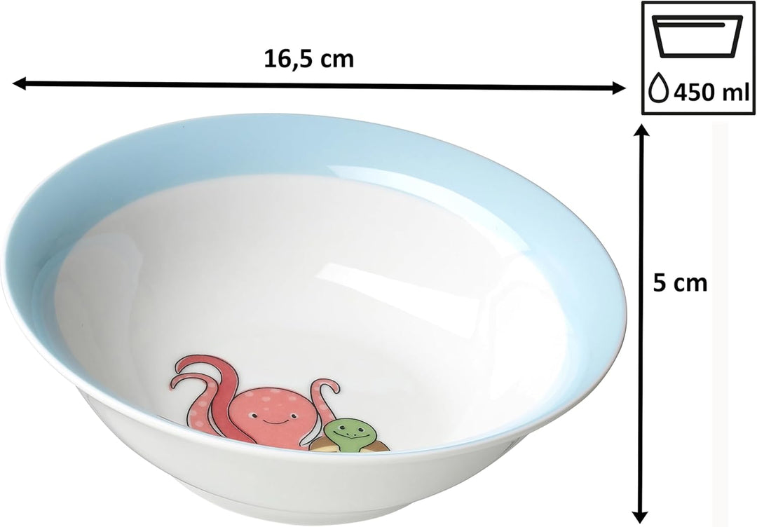 Ritzenhoff & Breker Kindergeschirr-Set Unterwasserwelt, 3-teilig