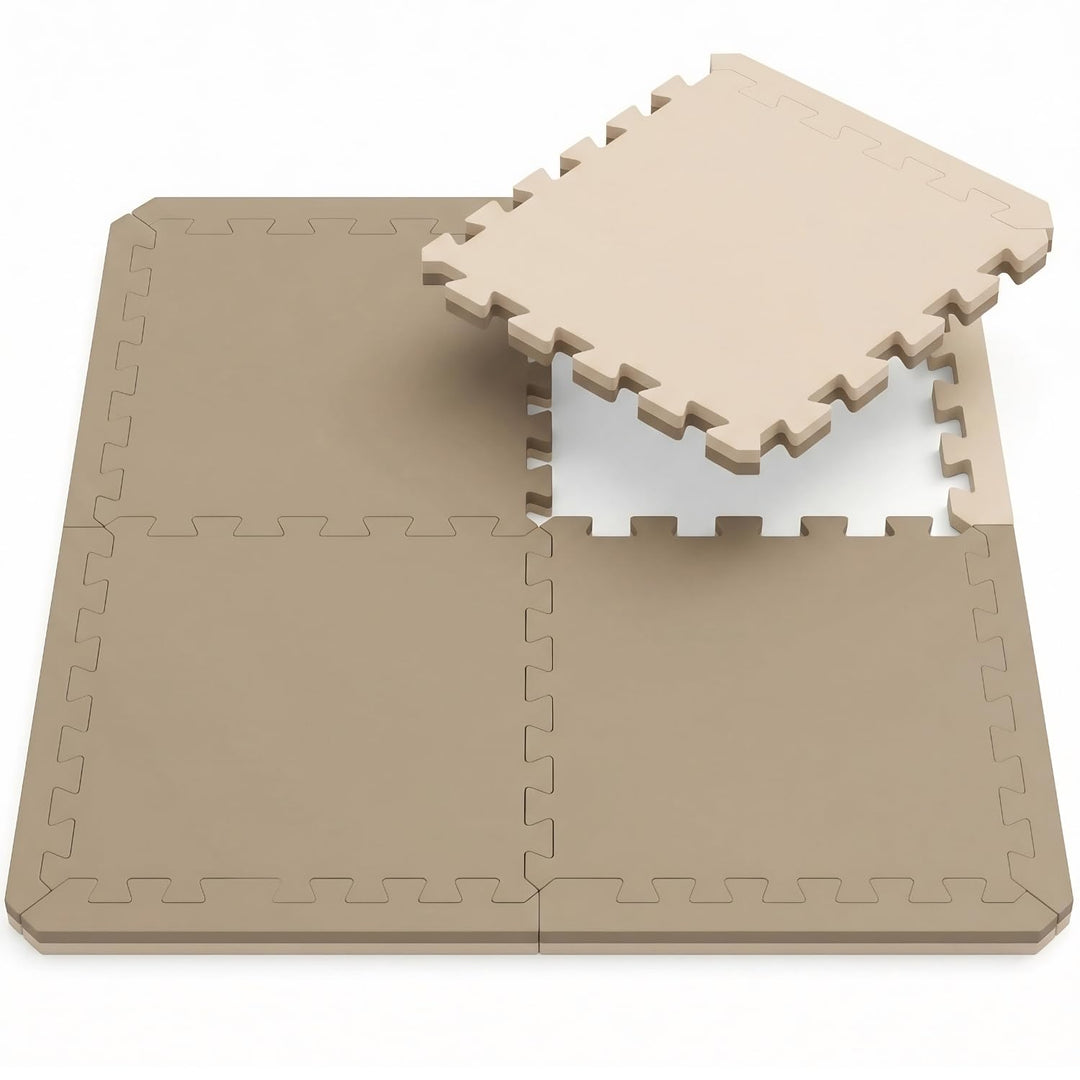 EYEPOWER Fitnessmatte 50x50x4 cm - 4 EVA Bodenschutzmatten 4 cm dick - 1m² Puzzlematte für Homegym F
