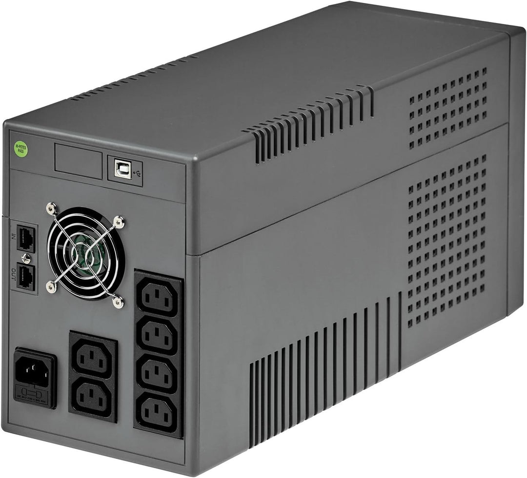 Socomec UPSSOC022 USV NeTYS PR MT 2000VA, 1400W, Line-int., Sinus-Ausgangssignal, USB, LCD Silber