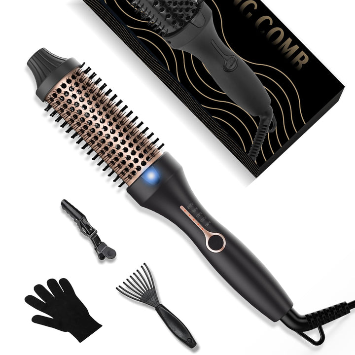38mm Wärmebürste Thermal Brush, Thermobürste Rundbürste 120-200℃, Heat Brush Double Spannung Erhöhen