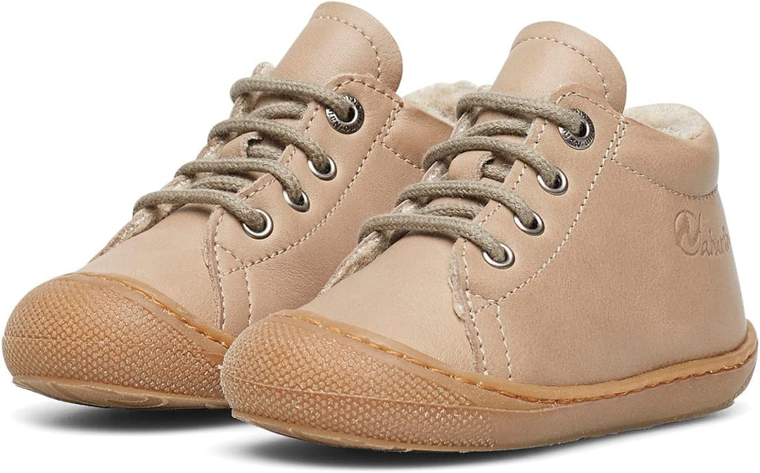 Naturino Cocoon-Lauflernschuh aus Nappaleder-Blau 19 EU Taubengrau Beige, 19 EU Taubengrau Beige